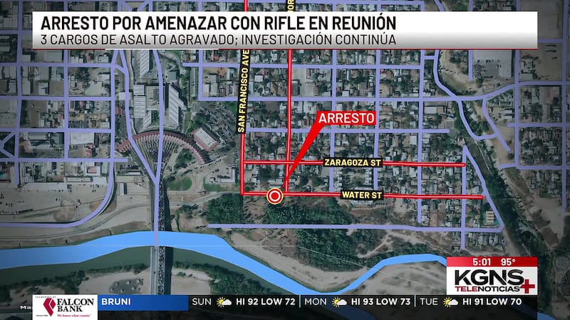Arrestan a hombre en Laredo tras presuntamente apuntar un rifle a varias personas
