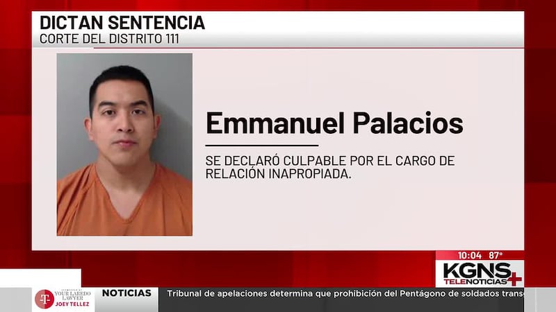 Sentencian a ex maestro de UISD por relación inapropiada con estudiante