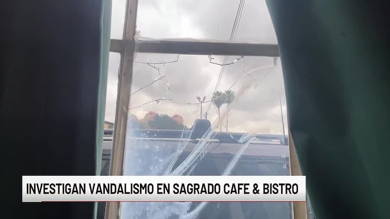 Buscan a responsable de vandalizar negocio “Sagrado Café & Bistro” ubicado al centro de Laredo