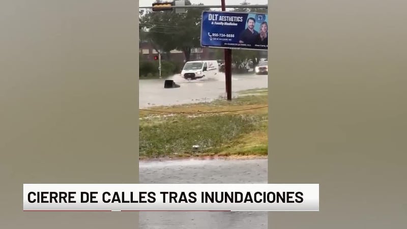 Cierran intersecciones de Laredo por inundaciones