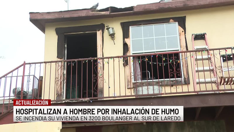 Incendio en vivienda al sur de Laredo deja un hombre hospitalizado por inhalación de humo