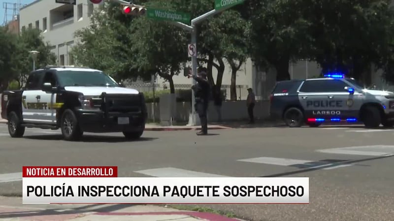 Unidad Antibombas investiga paquete sospechoso; cierran calles en el centro de Laredo