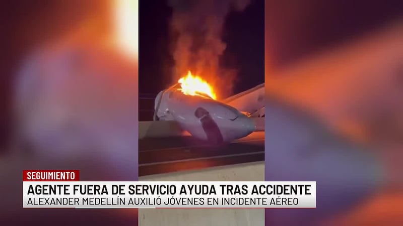Reconocen heroísmo de agente tras accidente en Loop 20