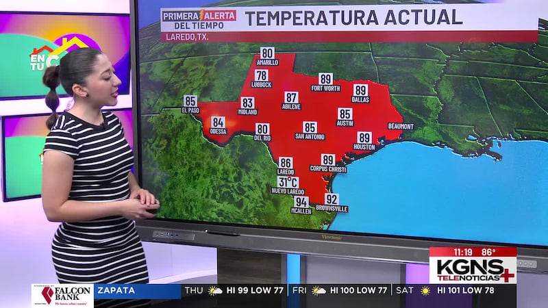 Temperaturas cálidas en Laredo