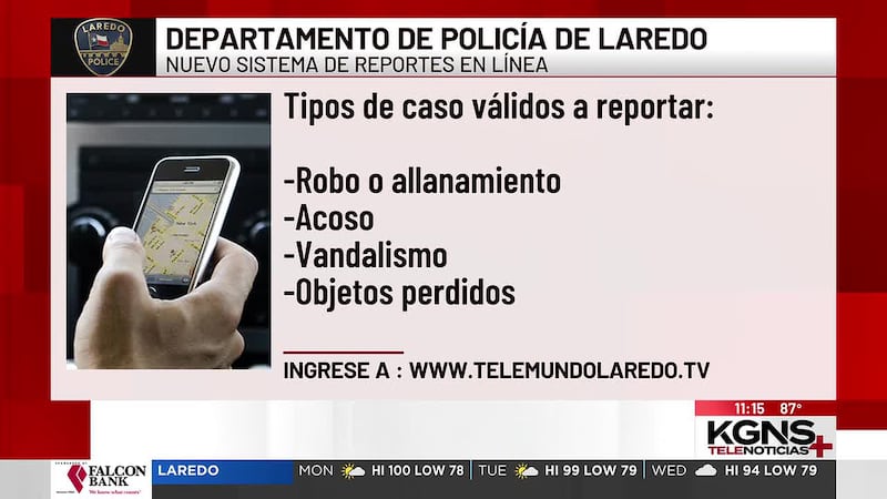 Nuevo sistema de reportes en línea de la Policía de Laredo