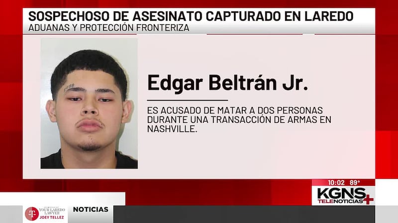 Capturan en Laredo a sospechoso de doble asesinato en Nashville