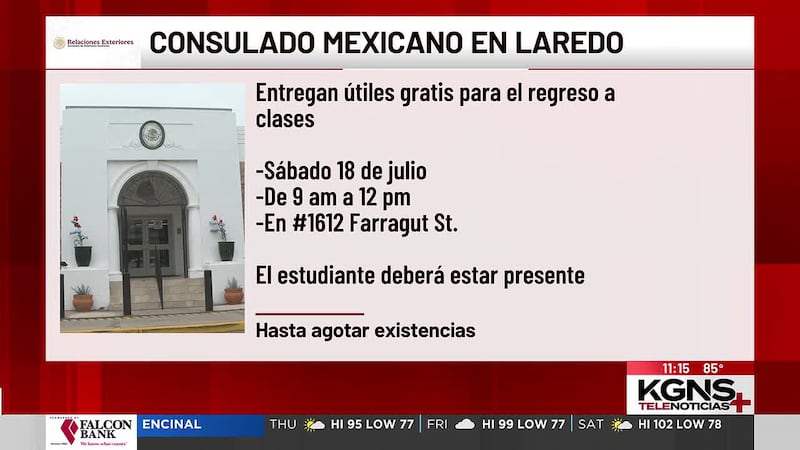 Consulado Mexicano reparte útiles escolares gratis en Laredo