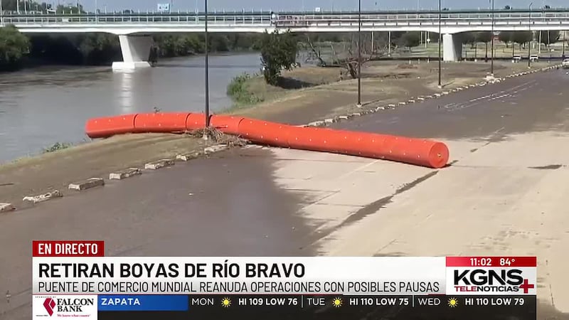 Retiran boyas del Río Bravo; Puente del Comercio Mundial reanuda operaciones con posibles pausas