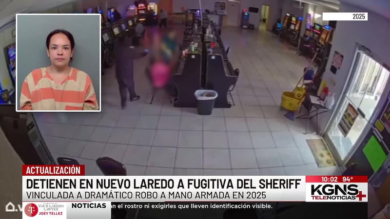 Capturan en Nuevo Laredo a fugitiva acusada de robo en el condado de Webb