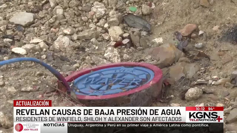 Revelan causas de baja presión de agua al norte de Laredo