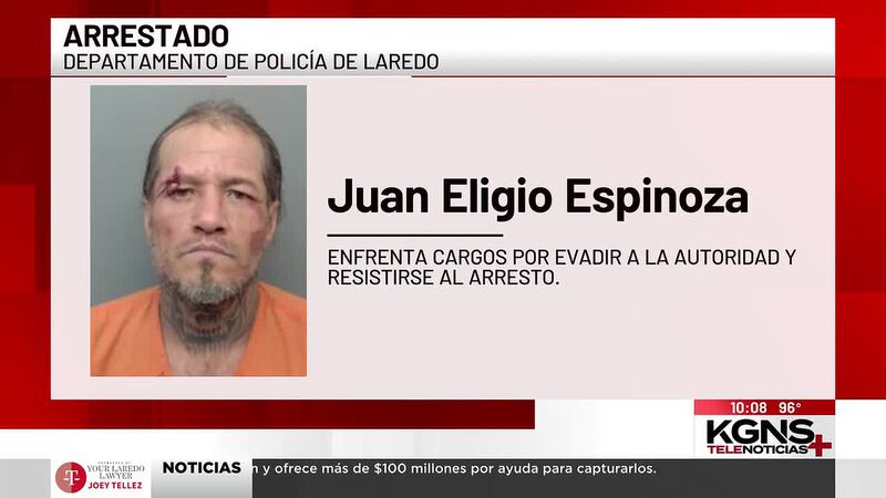 Arrestan a hombre tras persecución que terminó en complejo de apartamentos al sur de Laredo