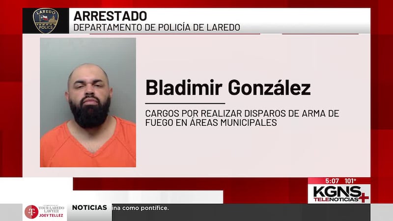 Discusión doméstica termina en balacera y arresto en Laredo