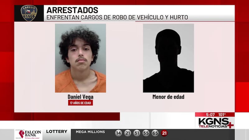 Caen jóvenes que saqueaban autos sin seguro en Laredo; uno es menor de edad