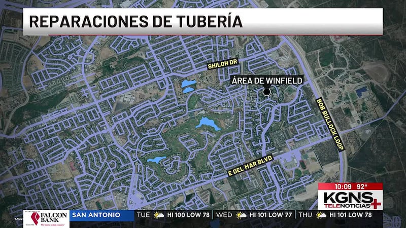 Reparan tuberías de agua en dos áreas de Laredo