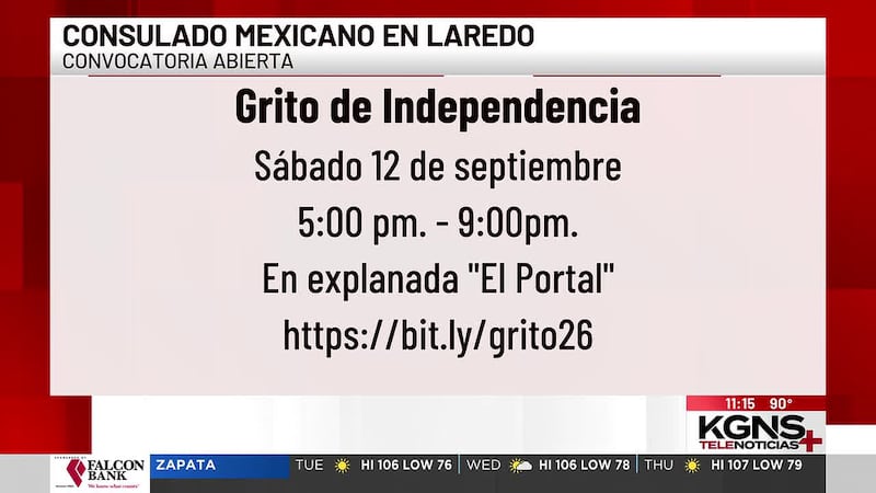Convocatoria abierta para participar en el Grito de Independencia