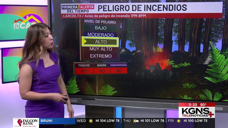 Miércoles bajo aviso de peligros de incendios en Laredo
