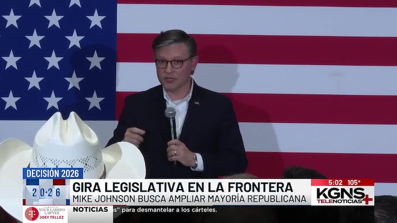 Mike Johnson visita Laredo para buscar ampliar la mayoría republicana en el Congreso