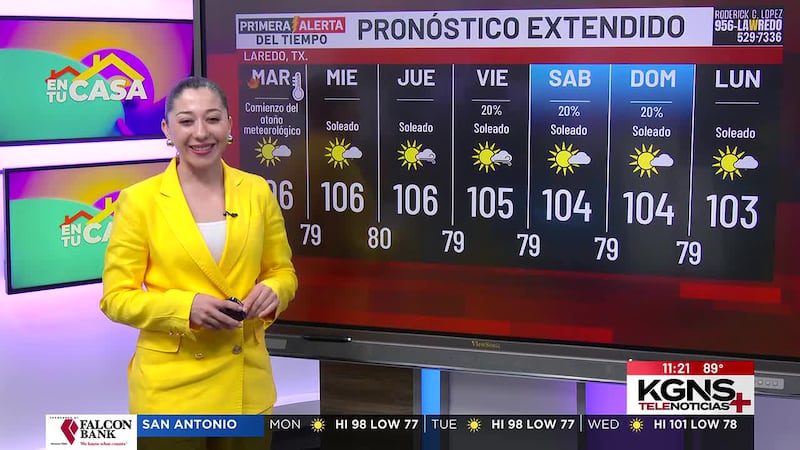 Lunes soleado y caluroso en Laredo