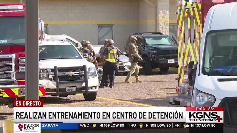Realizan simulacro de emergencia en centro de procesamiento CoreCivic de Laredo