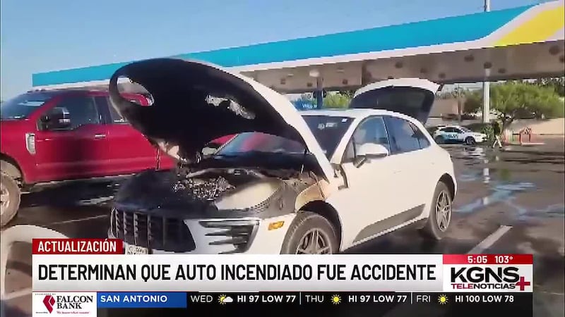 Determinan que auto incendiado en gasolinera de Laredo fue accidente