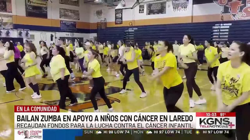 Más de 100 personas bailan zumba en Laredo a beneficio de niños con cáncer
