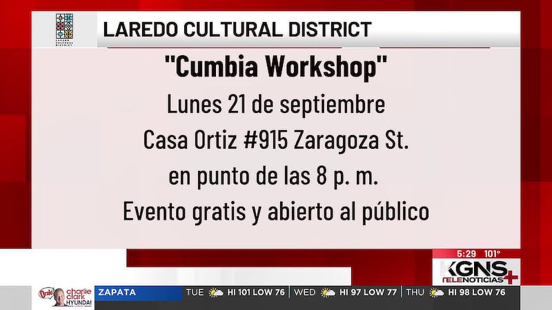 Taller gratuito de cumbia llega este lunes a Casa Ortiz