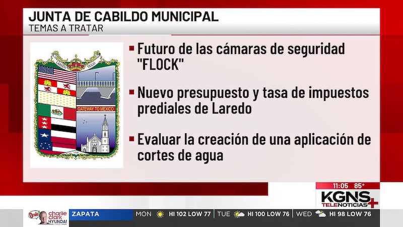 Junta de Cabildo: cámaras Flock, presupuesto e impuestos a debate en Laredo