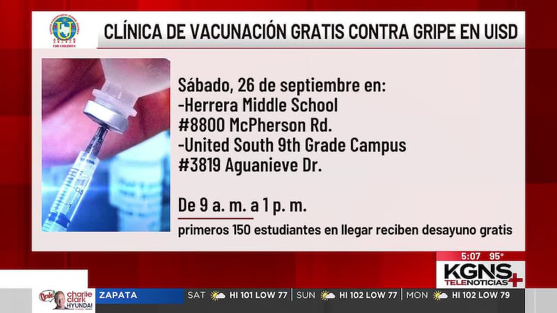 UISD ofrecerá vacunas gratis contra la gripe a estudiantes