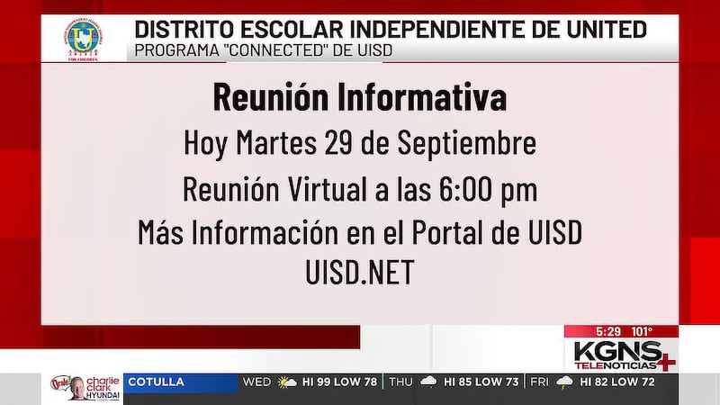 UISD realiza sesión informativa sobre su nuevo programa 'ConnectED