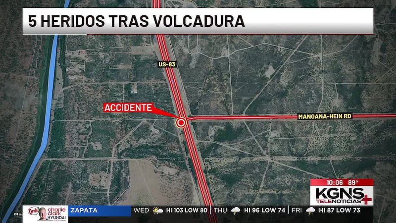 Cinco personas lesionadas tras volcadura en la carretera 83