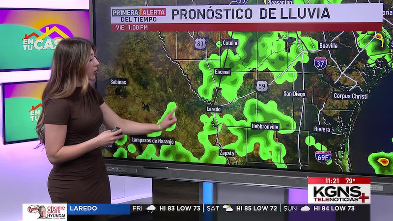 Fin de semana lluvioso en Laredo: hasta 80% de probabilidad de tormentas
