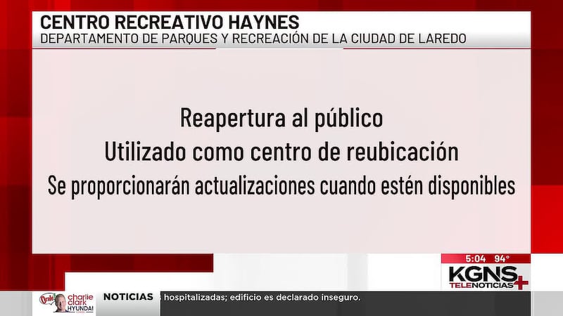 Centro Recreativo Haynes en Laredo reabrirá al público