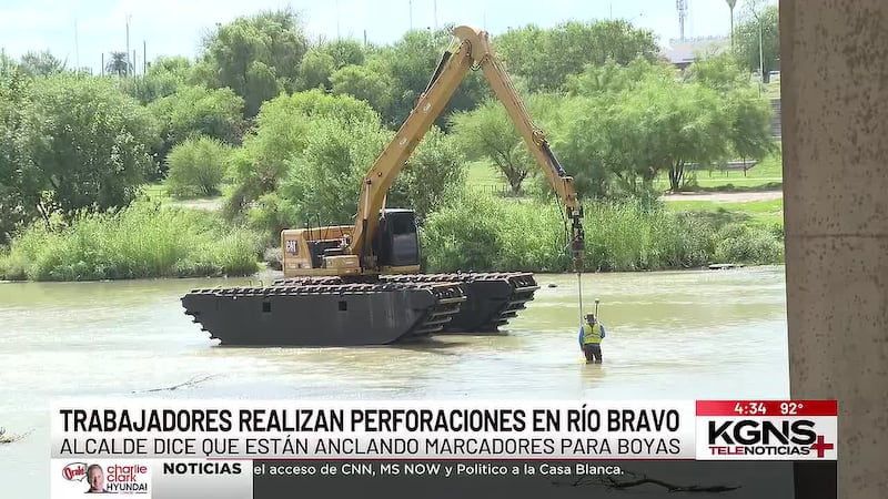 Perforaciones en el Río Grande serían para instalar anclajes de boyas, dice el alcalde de Laredo