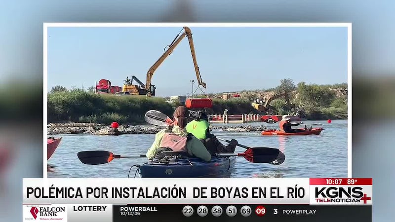 Reinstalación de boyas en el río Grande genera preocupación en Laredo