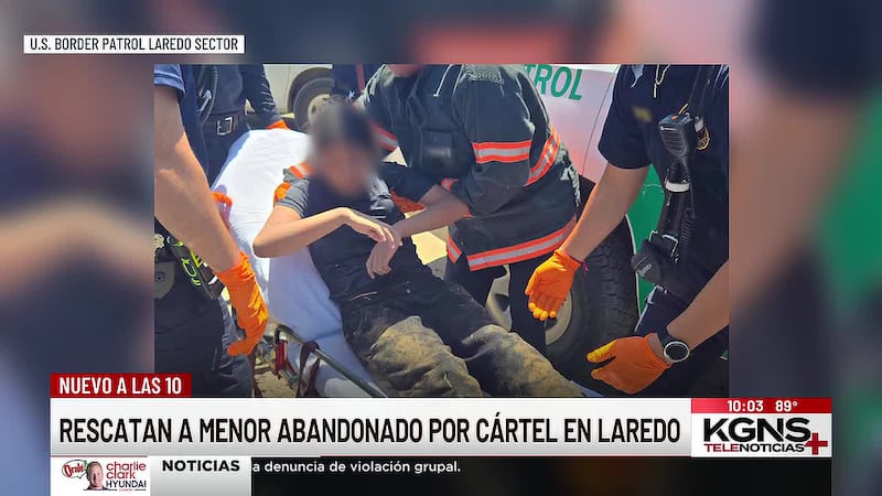 Rescatan a menor abandonado por cártel en Laredo