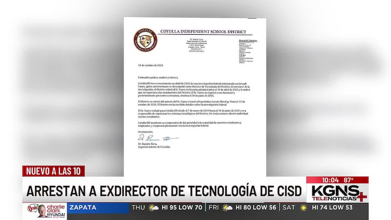 Arrestan a exdirector de tecnología de Cotulla ISD bajo cargos federales