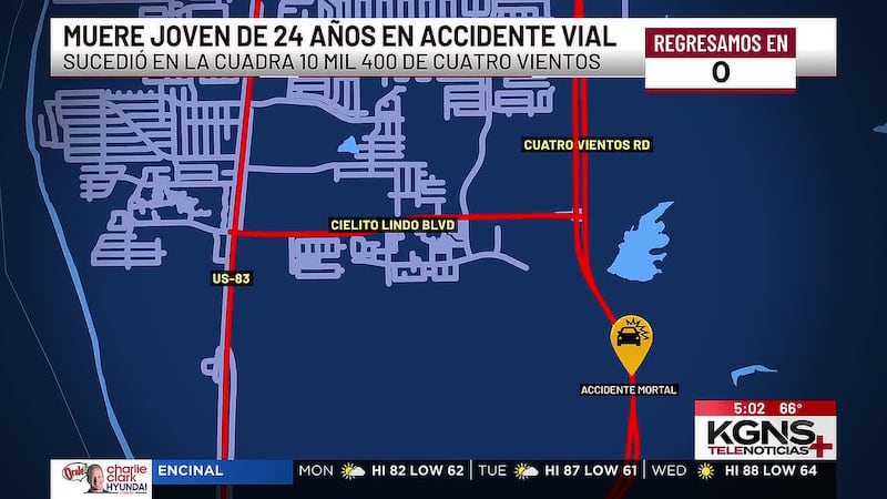 Hombre de 24 años muere en accidente automovilístico en Cuatro Vientos