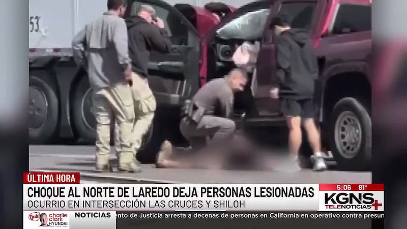 Choque al norte de Laredo deja personas lesionadas