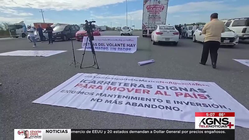 Transportistas de Nuevo Laredo se unen a paro nacional de carga