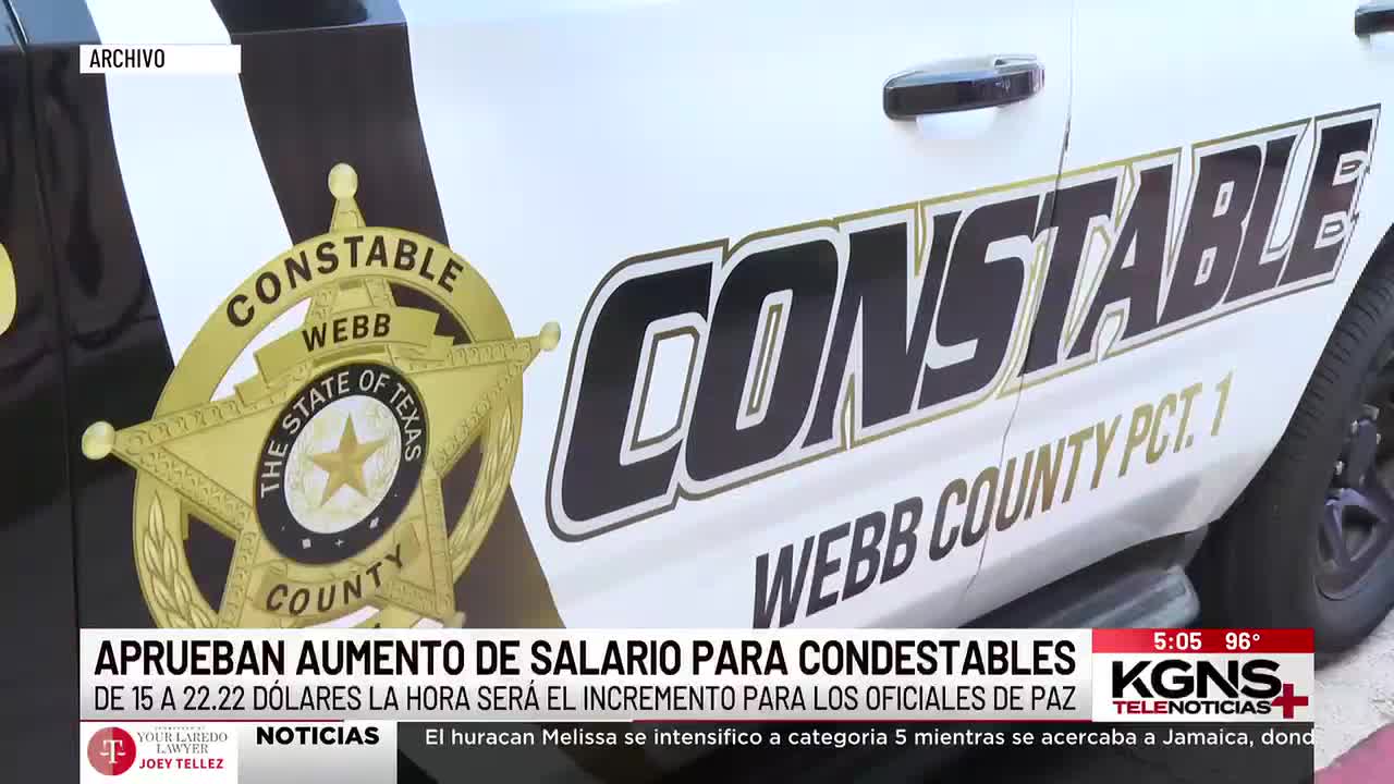 Aprueban aumento de salario para condestables del Condado de Webb