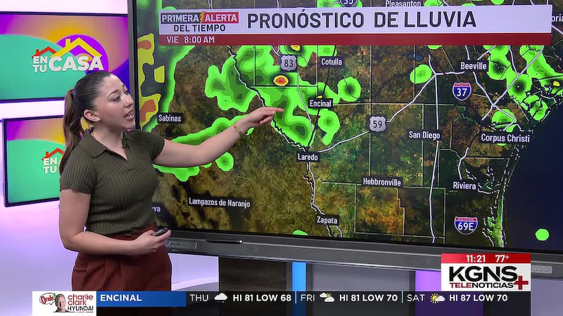 Ligeras lluvias en Laredo