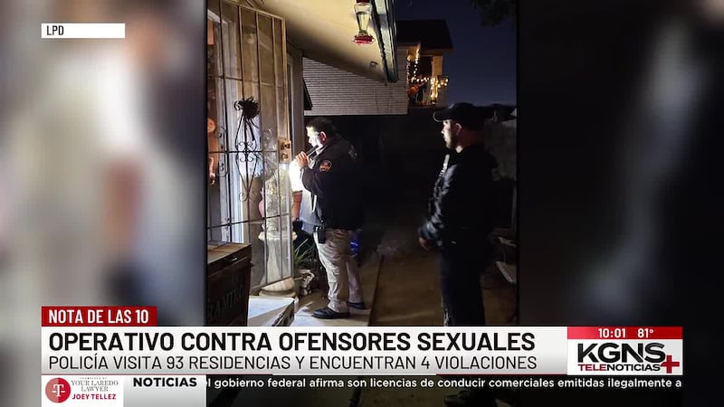 Realizan operativo contra ofensores sexuales en Laredo