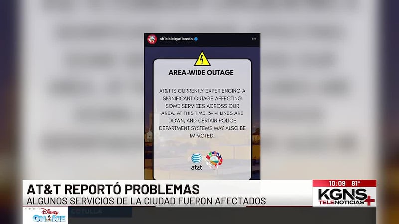 Reportan interrupción del servicio de AT&T en Laredo