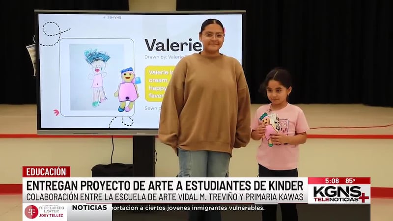 Entregan proyecto de arte a estudiantes de kínder de la escuela Kawas
