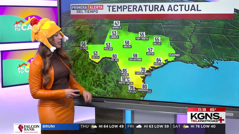Temperaturas frescas en el Día de Acción de Gracias