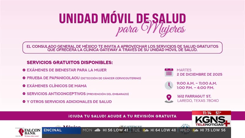 Consulado de México en Laredo promueve Unidad Móvil de Salud para Mujeres