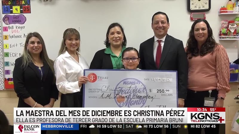 Nombran a Christina Pérez como Maestra del Mes
