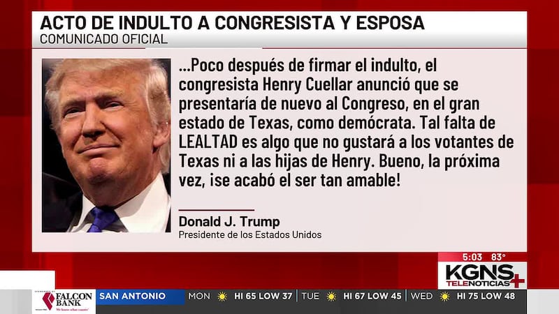 Presidente Trump muestra descontento ante próxima terna electoral de Cuéllar