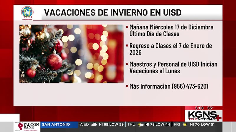 UISD anuncia vacaciones de invierno