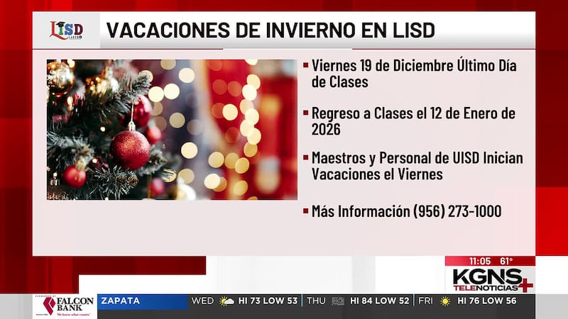LISD anuncia vacaciones de invierno